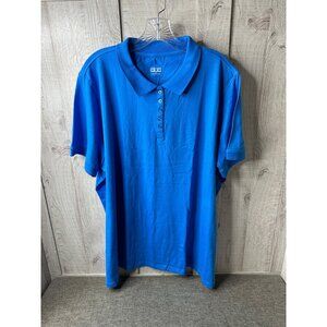 American Sweetheart Blue Polo Shirt Womens Size 4X Short Sleeves